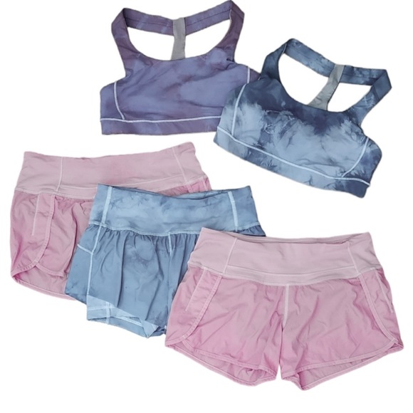 NWOT Lululemon custom tie dye shorts. Pink. Size 4. New. - Picture 8 of 8